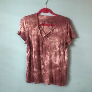 American Eagle soft and sexy cross front t-shirt